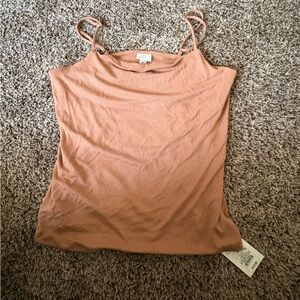 A New Day Tan Sleeveless Tank Top